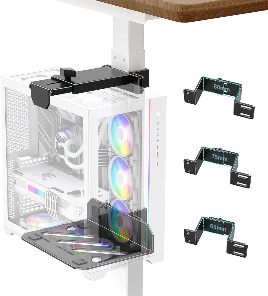 Cabte PC Mount Under Desk, Clamp On CPU Holder for Standing Desk | Amazon (US)
