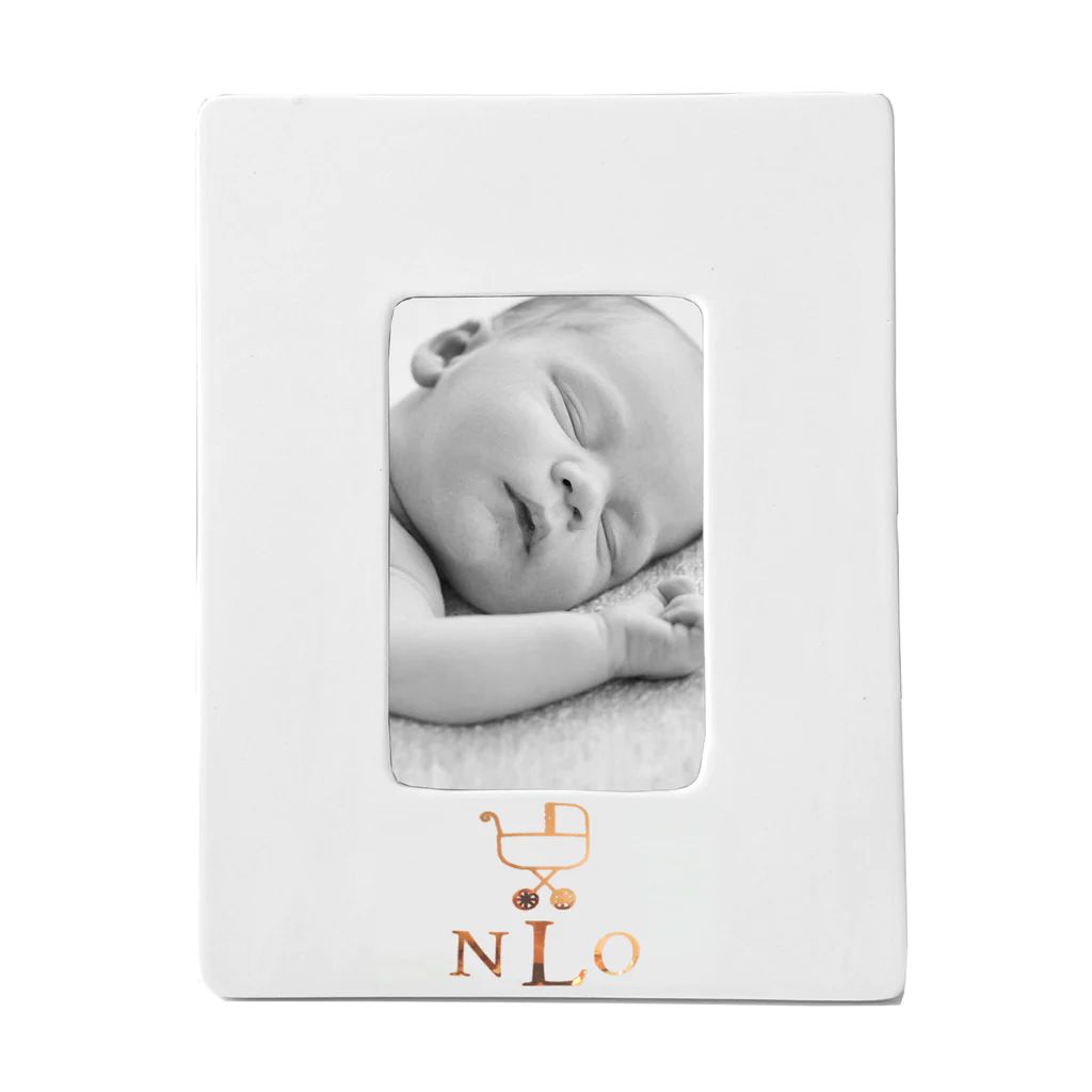 New Baby Keepsake Monogrammed Photo Frame | Lo Home by Lauren Haskell Designs