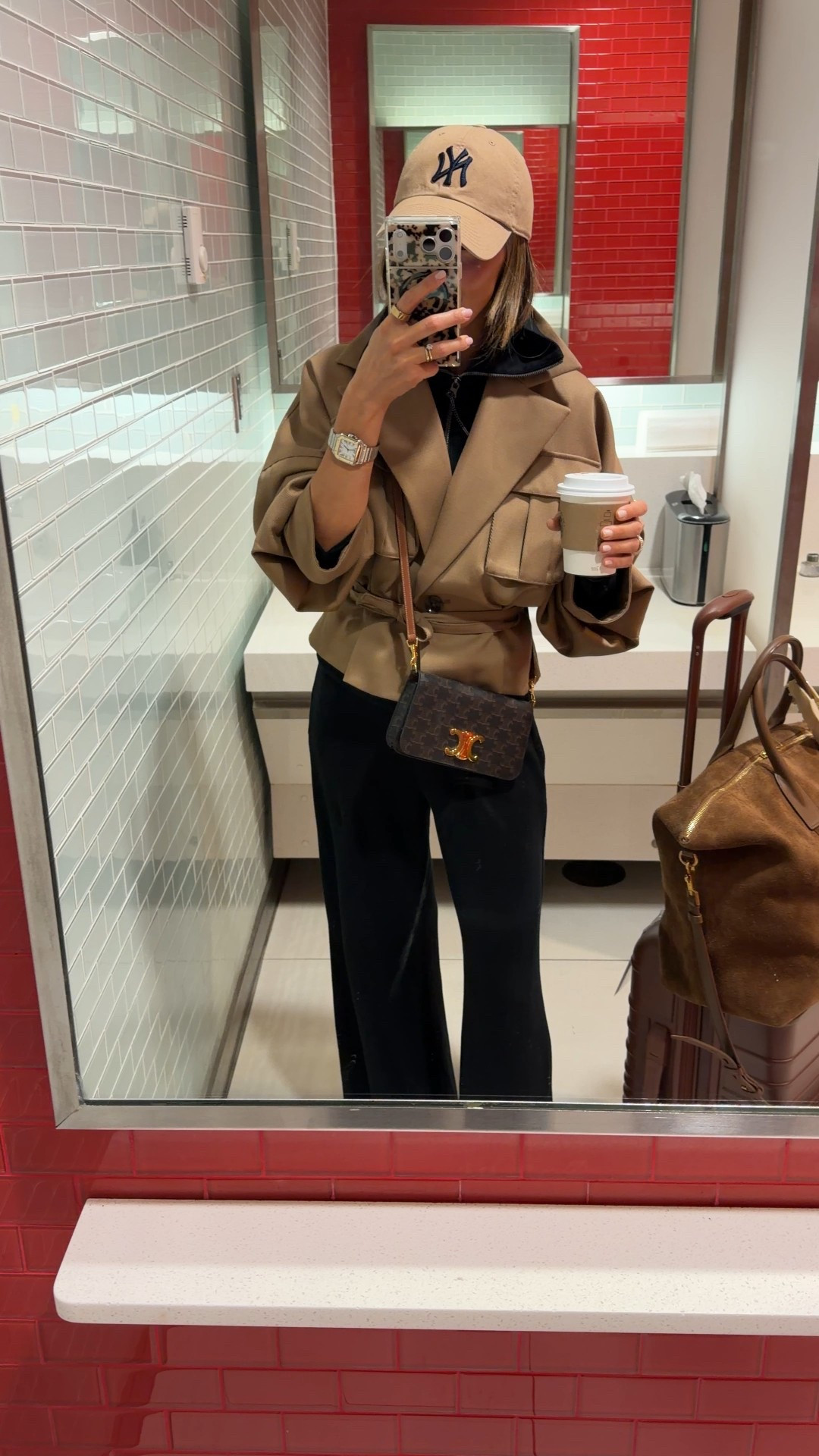 Airport outfit on my way to Costa Rica! 
My tried and true Spanx set did small, it’s comfy and flattering for long travel days! 
My jacket fits oversized xs 
Travel outfit 

#LTKootd #LTKdayinmylife #LTKTravel