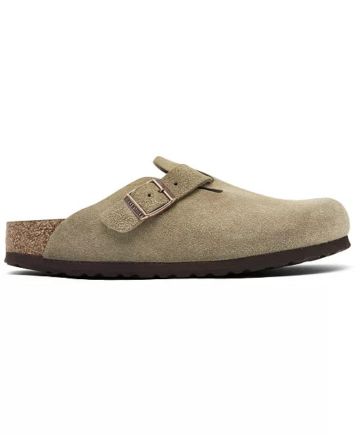 Birkenstock Women's Boston Soft Footbed Suede Leather Clogs from Finish Line - Macy's | Macy's