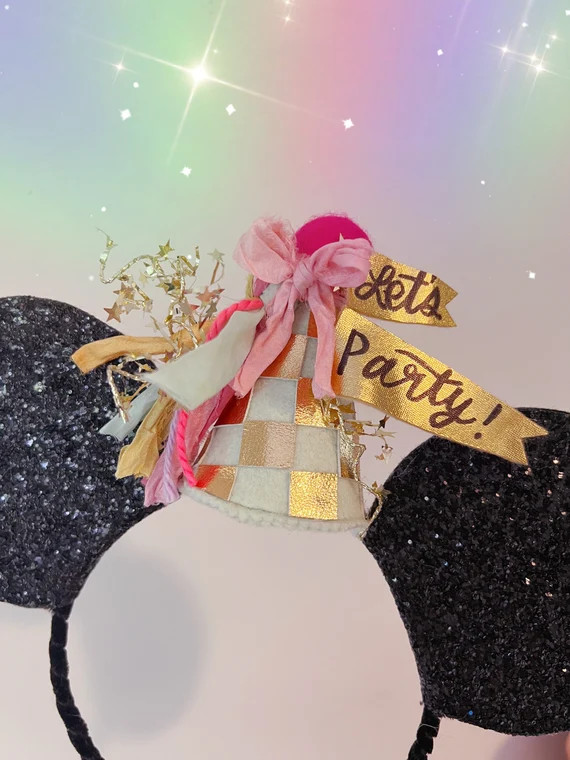 LETS PARTY at Disney  Retro Whimsical Minnie Ears  - Etsy | Etsy (US)