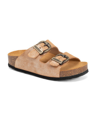 Leather Cpbeta Comfort Footbed Sandals for Women | Leather/Metal | Marshalls