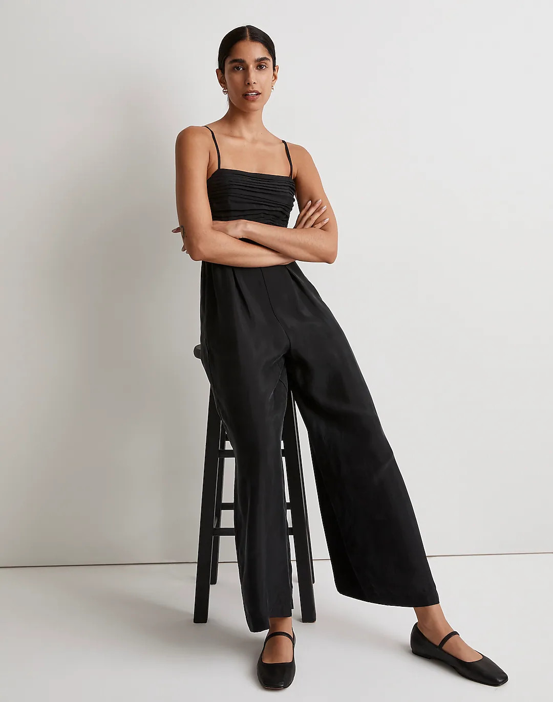 Ruched Crop Straight-Leg Jumpsuit | Madewell
