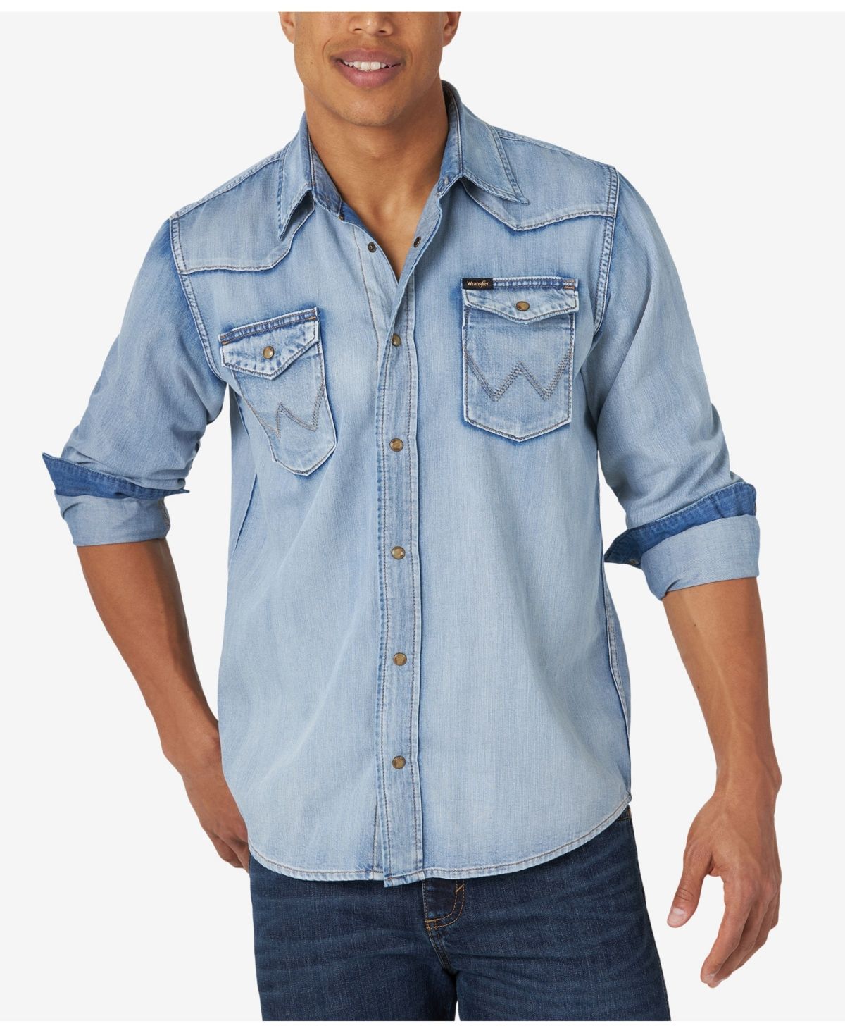 Wrangler Men's Denim Shirt | Macys (US)