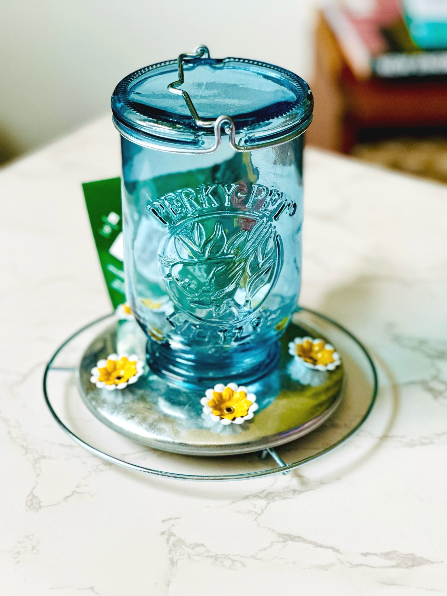 Add a little farmhouse charm to your garden with this pretty blue glass mason jar hummingbird feeder.

#LTKdayinmylife #LTKHome #LTKSeasonal