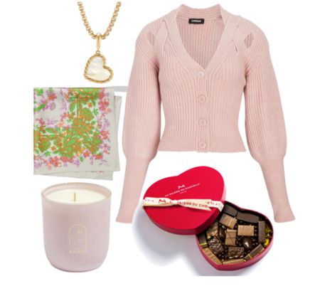 Valentine’s Day gifts 
Express sweater 
David Yurman necklace 
Boheme candle
Tory Burch scarf
Maison du Chocolat chocolates

#LTKSeasonal #LTKGiftGuide #LTKFind