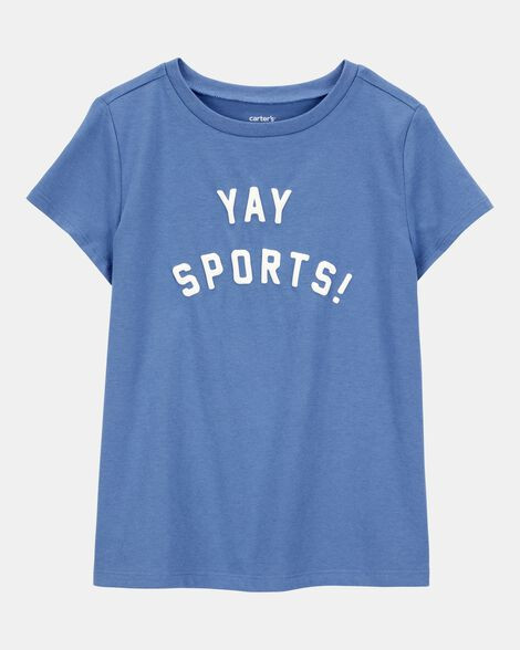 Girls Yay Sports Short-Sleeve Graphic Tee - Blue | Carter's Inc