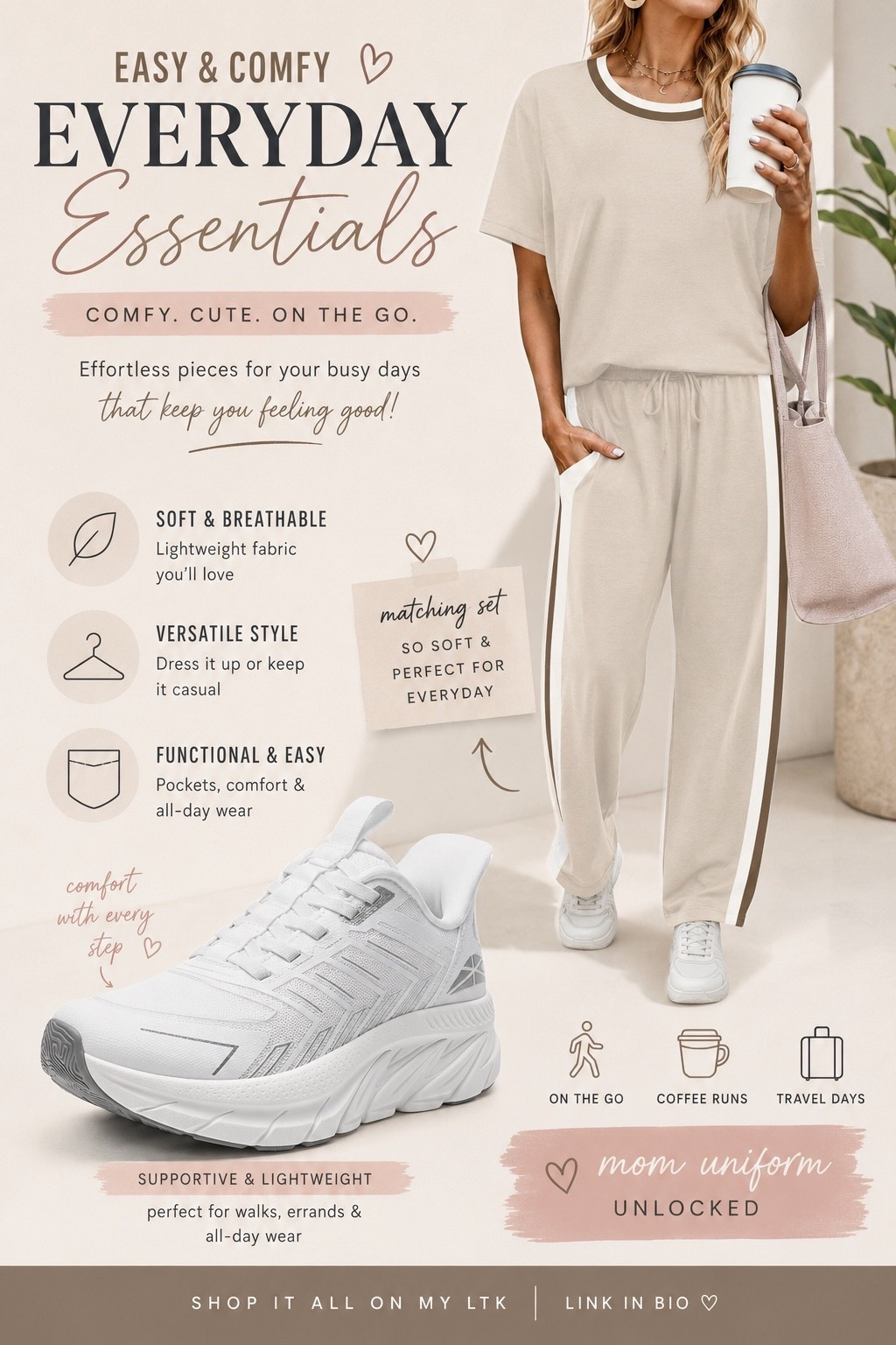 Comfy pieces that make busy days feel a little softer ✨
from coffee runs to errands, these are the everyday essentials I keep reaching for lately.

Simple. effortless. easy to style.
Because feeling put together doesn’t have to be complicated. 🤍

#LTKStyle #AmazonFinds #MomStyle #EverydayEssentials #ComfyStyle #NeutralStyle #CasualChic #BusyMomStyle #LTKFashion #AmazonFashion #EasyOutfits #MomUniform #SoftStyle #WeekendStyle #OOTDInspo

#LTKdayinmylife #LTKgrwm #LTKmomlife