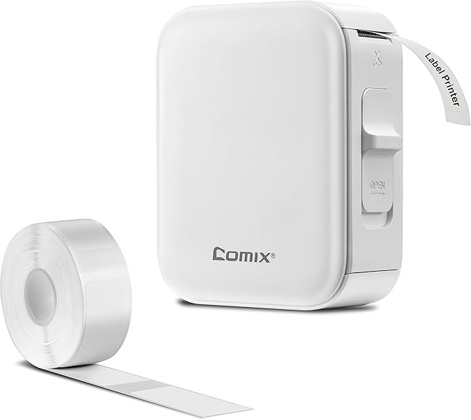 Comix Label Maker Machine with Tape, Portable Bluetooth Label Printer, Small Thermal Sticker Prin... | Amazon (US)