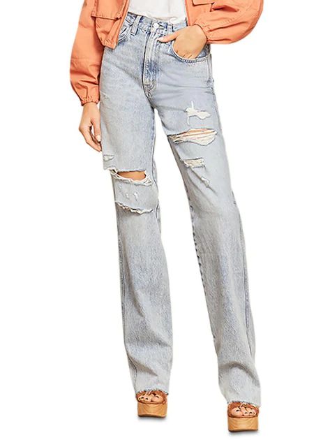 Dylan Womens Denim Light Wash Straight Leg Jeans | Shop Premium Outlets