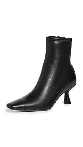 Loeffler Randall Women's Thandy Curved Heel Ankle Boots, Black, 7.5 Medium US | Amazon (US)