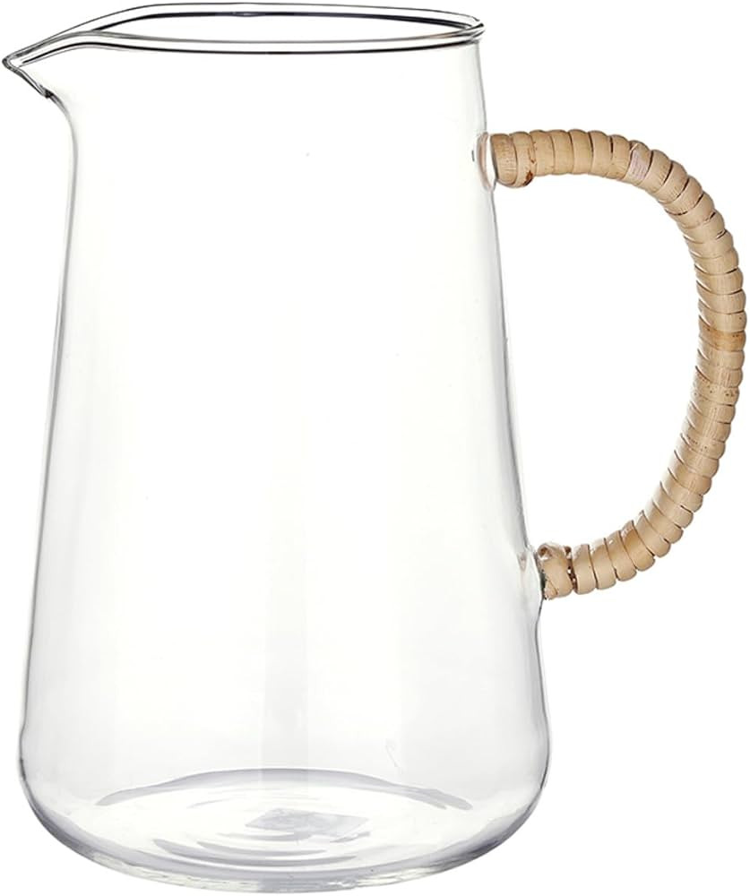 Santa Barbara Design Studio Glass Pitcher with Rattan-Wrapped Handle, 37-Ounce, Tall | Amazon (US)