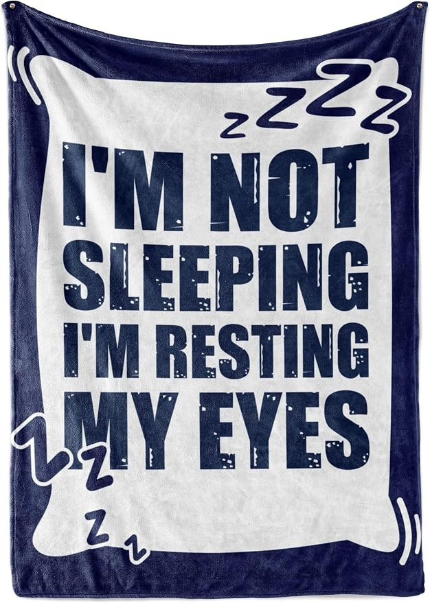 Funny Gifts for Men, Dad, Grandpa, Uncle, I'm Not Sleeping I'm Resting My Eyes, Funny Blanket Thr... | Amazon (US)