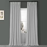 HPD Half Price Drapes Velvet Blackout Curtains For Living Room 25 X 120 Signature Pleated, VPCH-1... | Amazon (US)