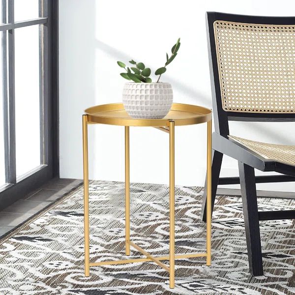 20.5'' Tall Iron Tray Top End Table | Wayfair North America