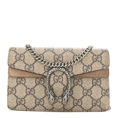 GG Supreme Monogram Super Mini Dionysus Shoulder Bag Taupe | FASHIONPHILE (US)