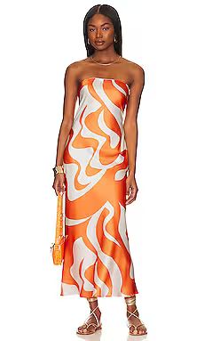 SNDYS Angel Dress in Orange Swirl from Revolve.com | Revolve Clothing (Global)