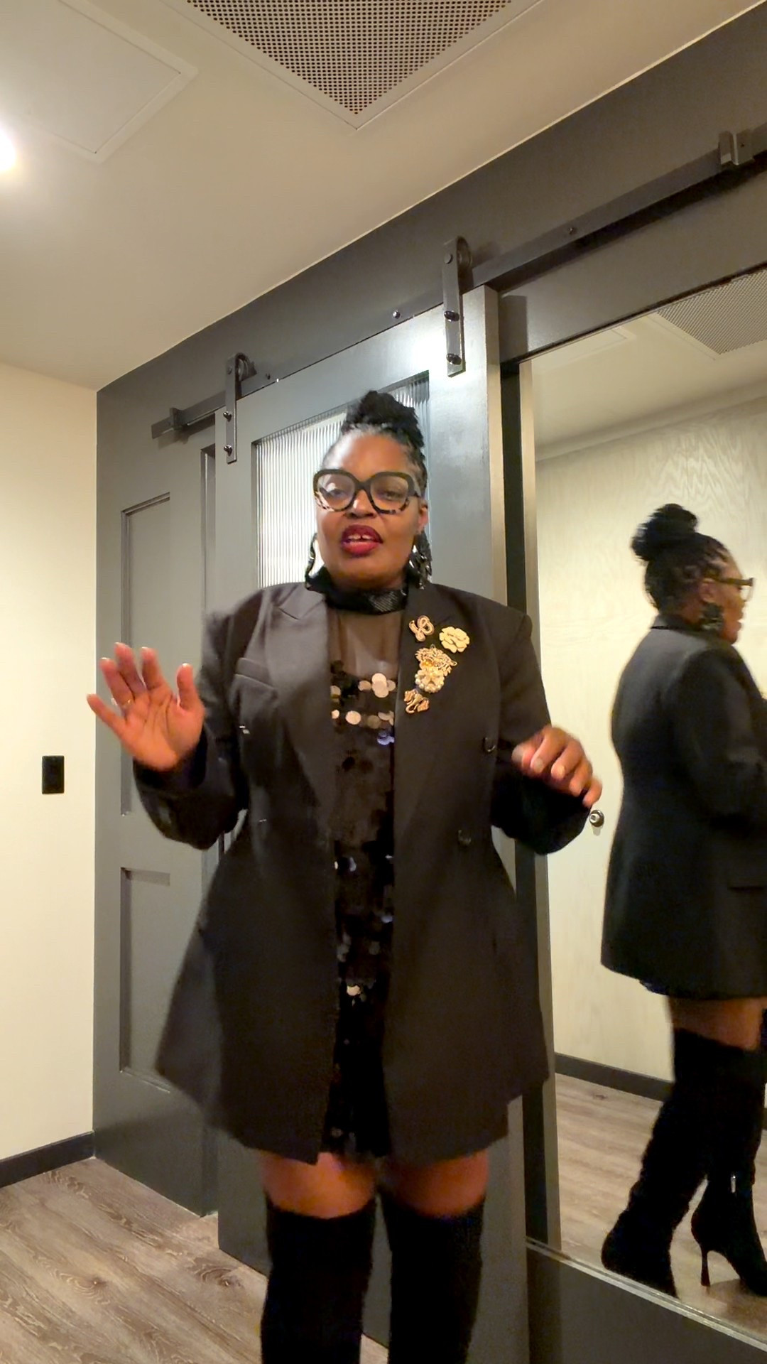 Everyone loves greeting dressed up and so do I! This is how we take statement pieces and make them all work together!! #fyp #holidaypartyoutfit #makeityourown #style #TSUforlife 

#LTKSeasonal #LTKHoliday #LTKootd