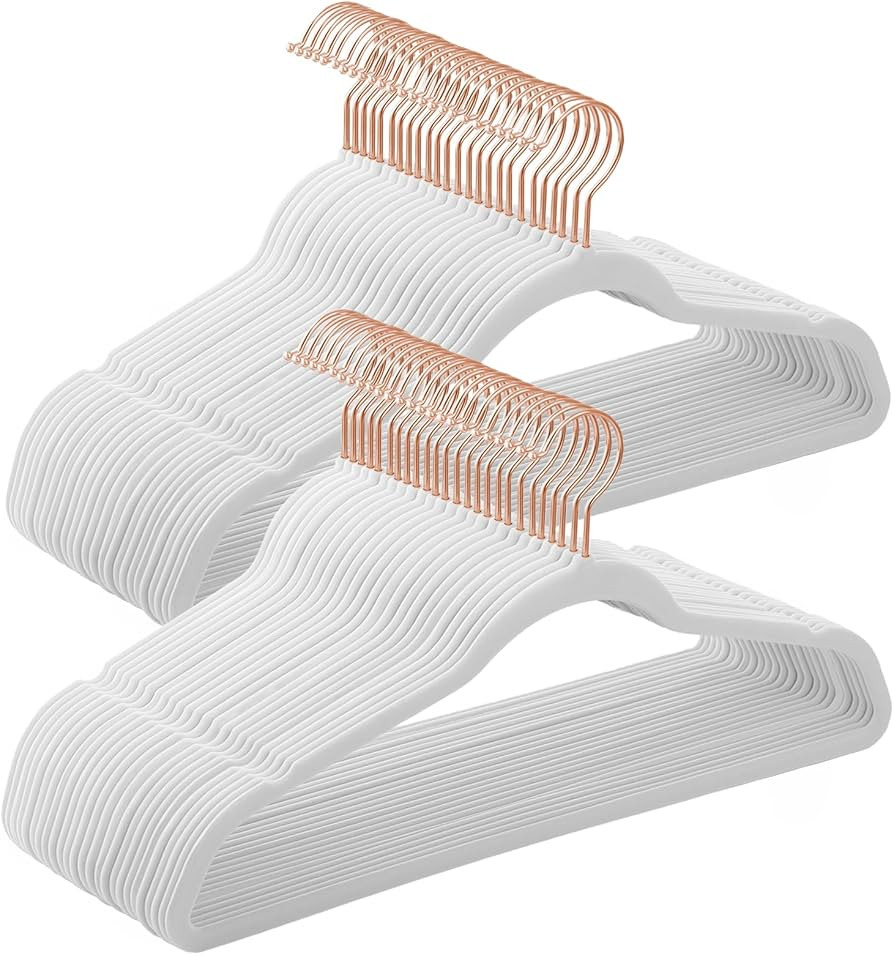 SONGMICS Velvet Hangers, Non-Slip, 50-Pack | Amazon (US)