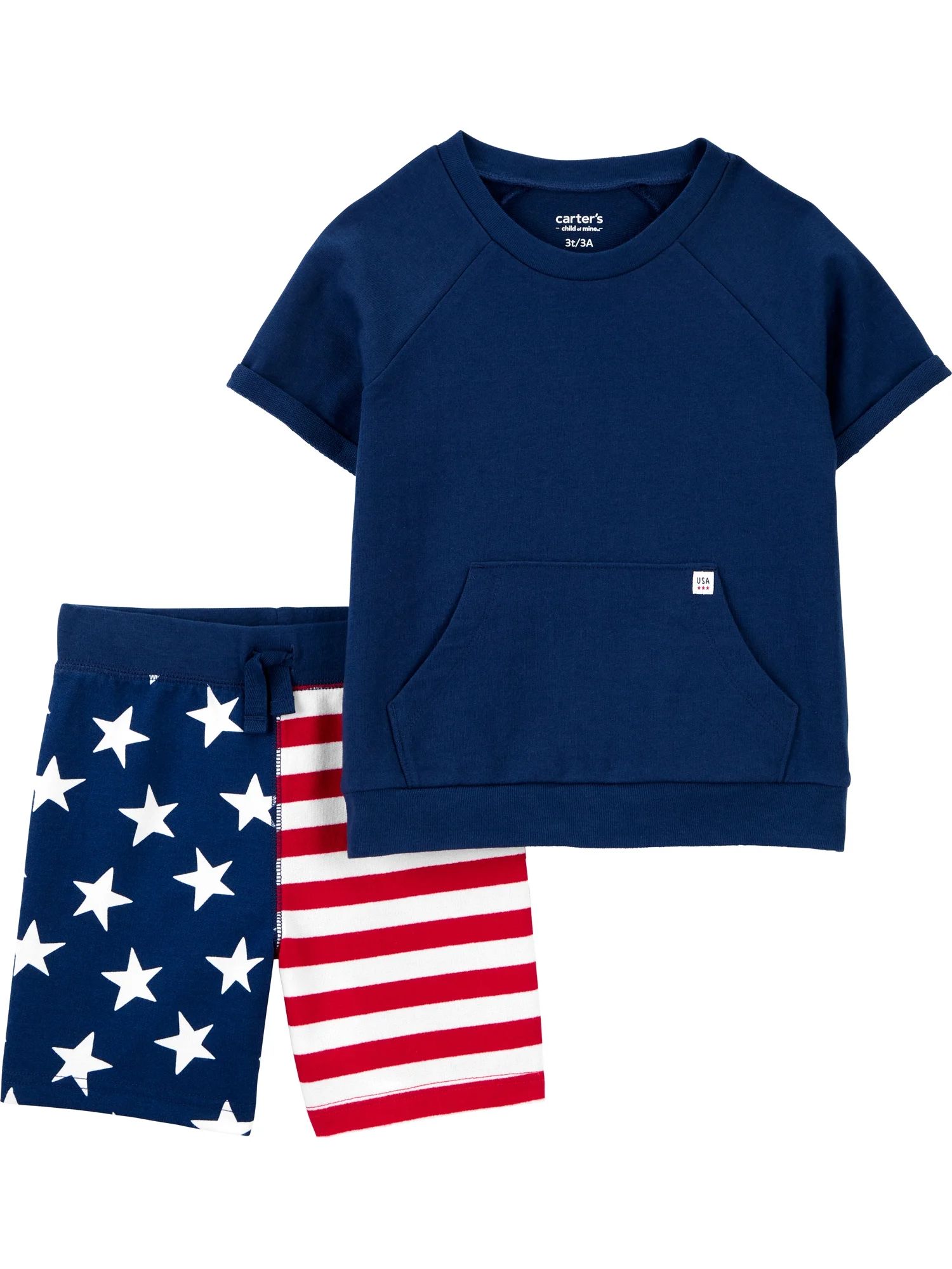 Carter's Child of Mine Toddler Boy Patriotic Outfit Set, 2-Piece, Sizes 12M-5T - Walmart.com | Walmart (US)