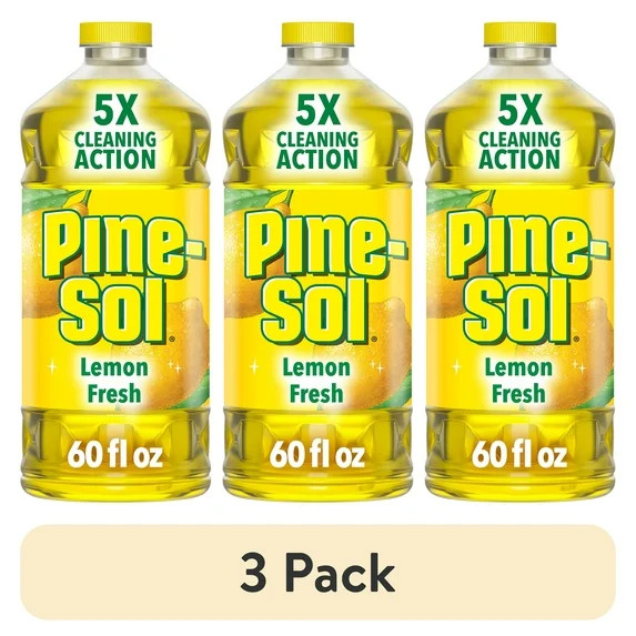(3 pack) Pine-Sol Multi-Surface Floor Cleaner, Lemon Fresh, 60 Fluid Ounces - Walmart.com | Walmart (US)