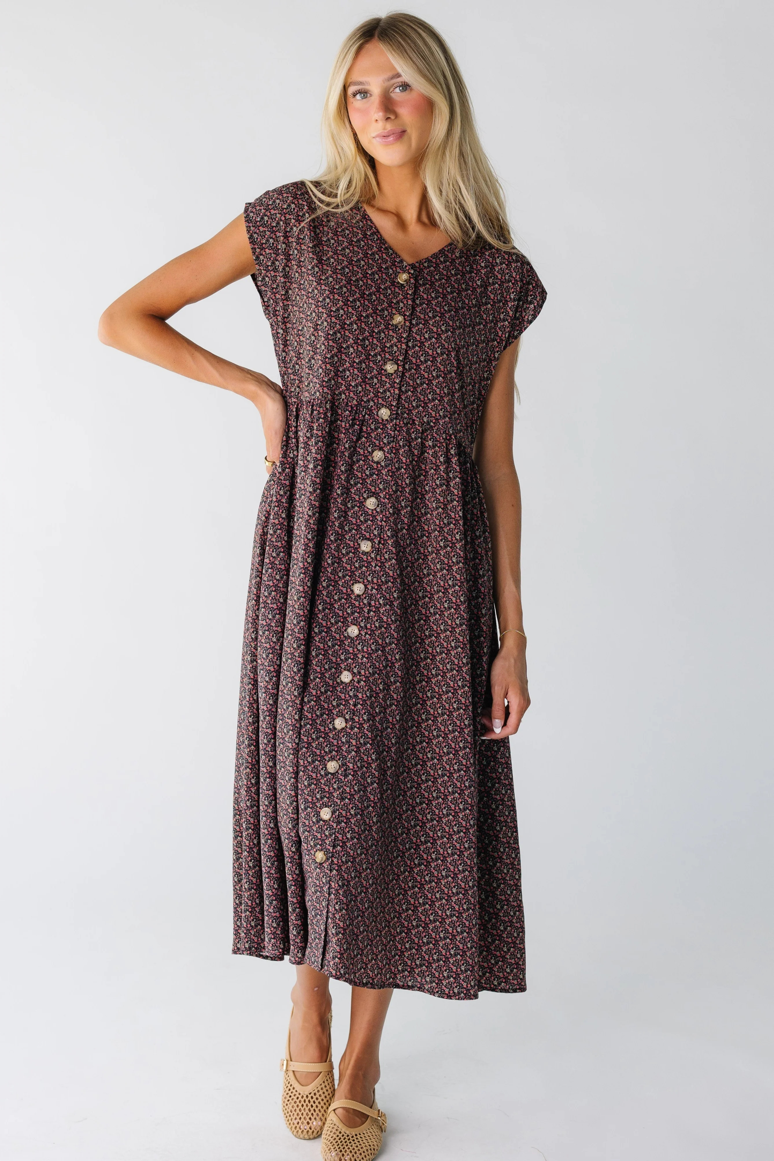 Brass & Roe Melli Button Down Midi Dress | Called To Surf