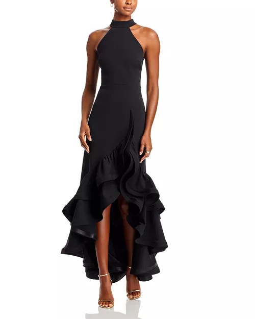 Racerback Ruffle Hem Gown - Exclusive | Bloomingdale's (US)