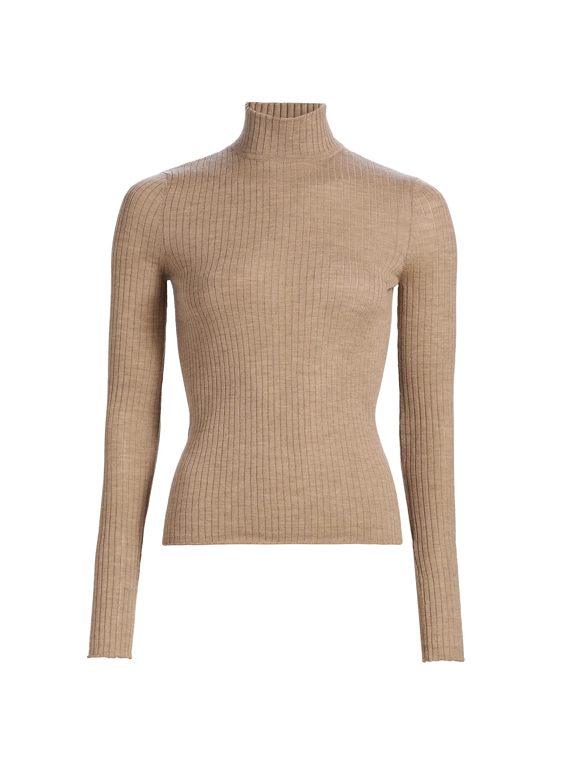 Rib-Knit Cashmere Turtleneck Sweater | Saks Fifth Avenue