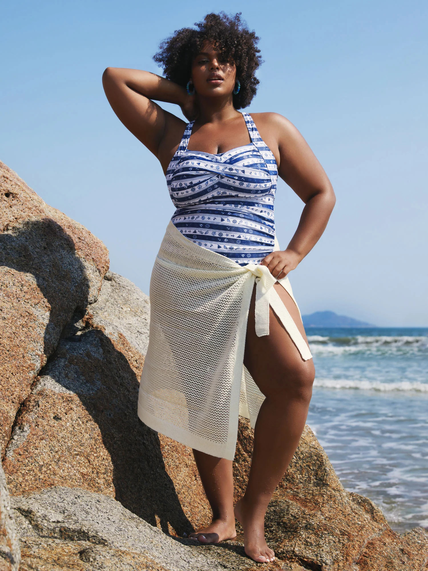 Crochet Tie Side Wrap Sarong Cover Up | Bloomchic