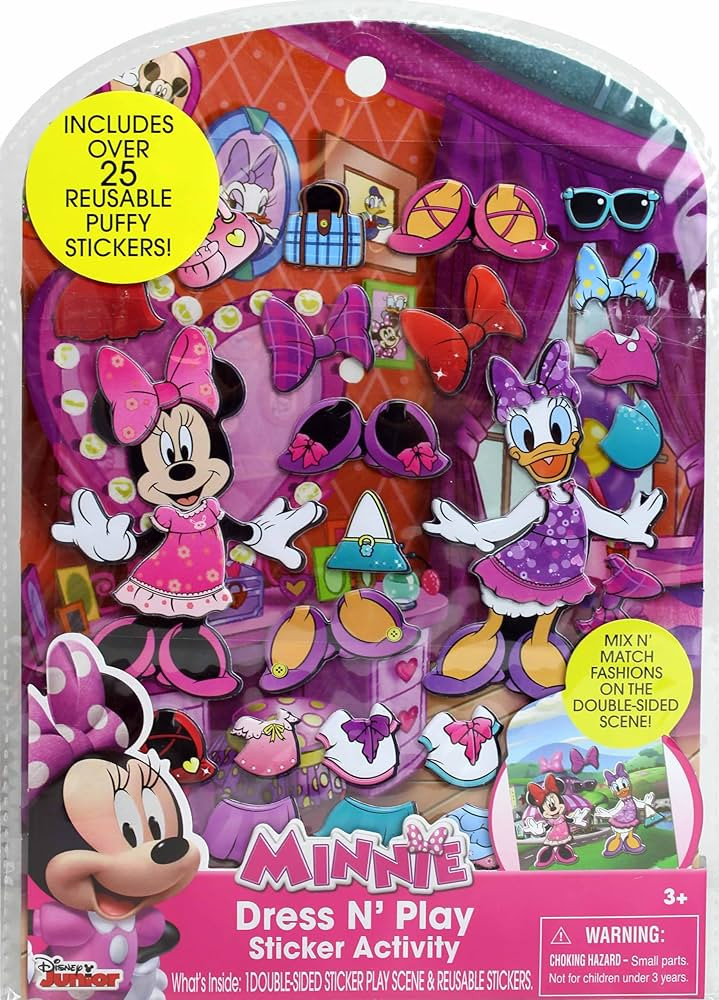 Tara Toys Minnie Mouse Stick N Play - 25ct - Resuable Stickers, Double Sided Scene | Amazon (US)