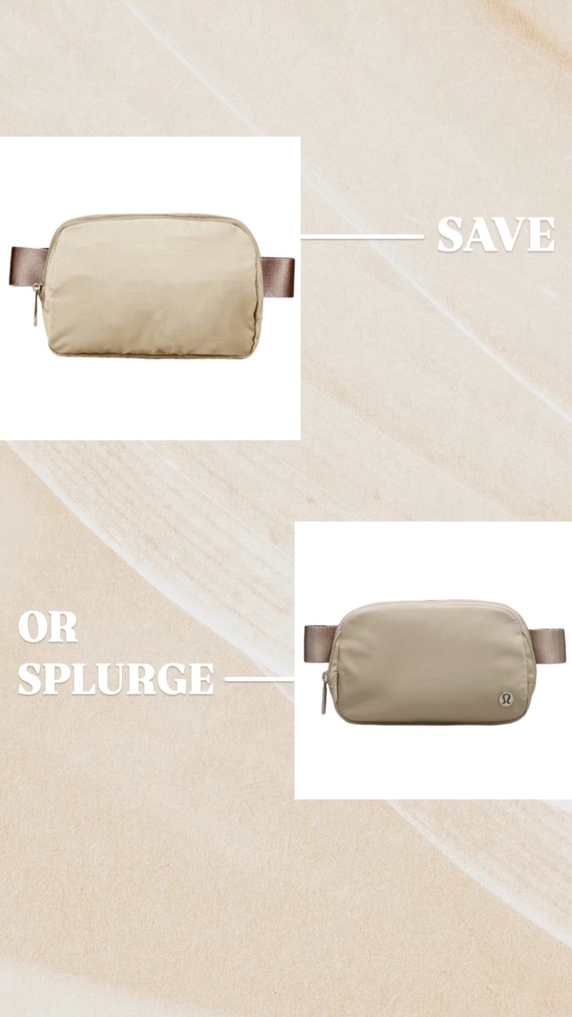 Save or splurge? Amazon or Lululemon belt bag. 

#LTKStyleTip #LTKSaleAlert #LTKFindsUnder50