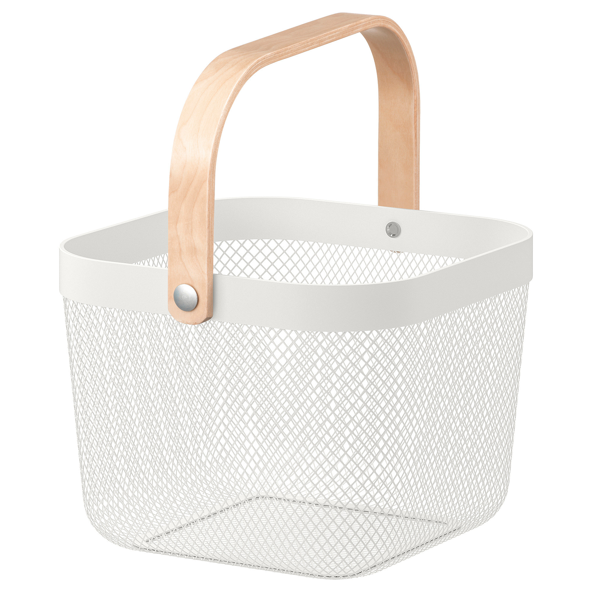 RISATORP Wire basket, white, 9 ¾x10 ¼x7 " | IKEA US