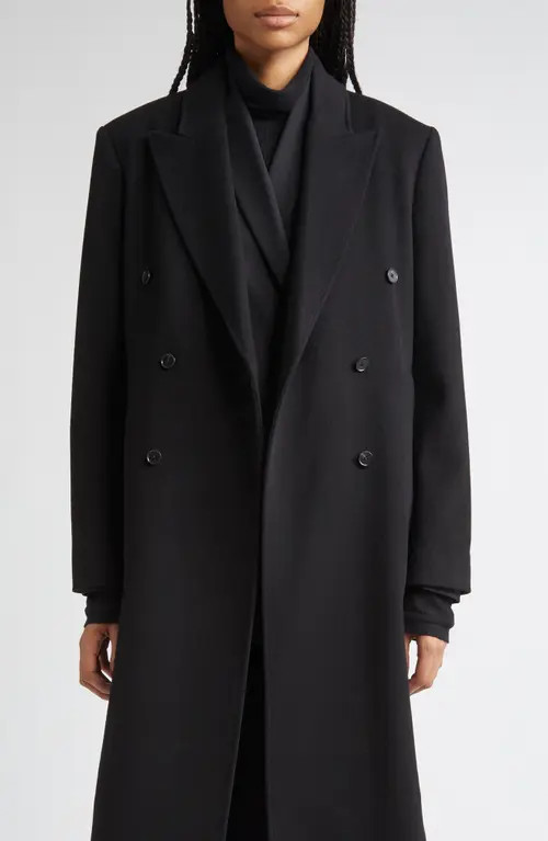 LOULOU DE SAISON Rosco Double Breasted Wool & Cashmere Coat in Black at Nordstrom, Size 10 Us | Nordstrom