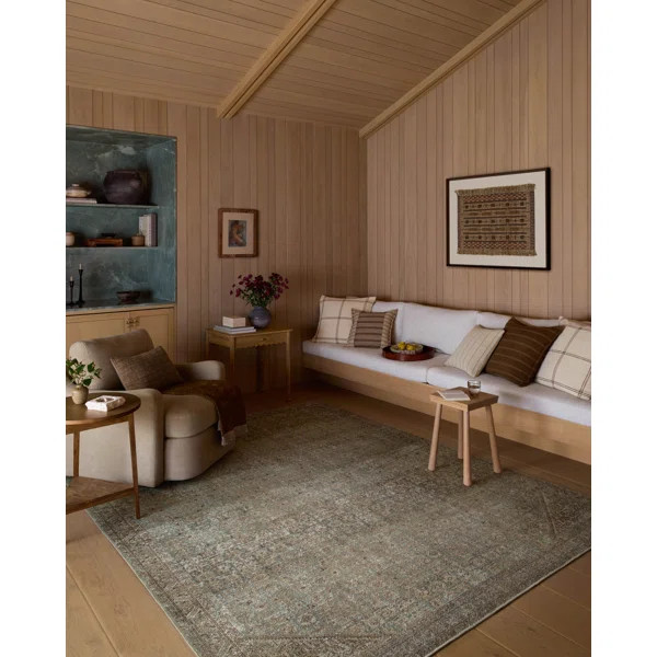 Amber Lewis x Loloi Cambria Aqua / Natural Area Rug | Wayfair North America