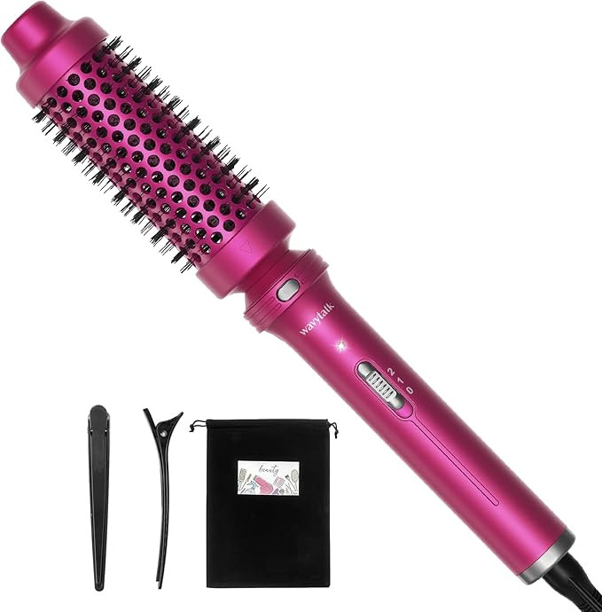 Wavytalk Heated Round Brush, 1 1/2 inch Blowout Look with Detachable Head, Dual Voltage for Trave... | Amazon (US)