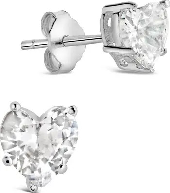 Cubic Zirconia Heart Stud Earrings | Nordstrom Rack
