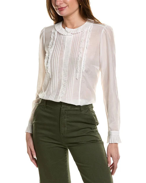 Go> by GoSilk Go Vanity Fair Silk-Blend Blouse | Shop Simon