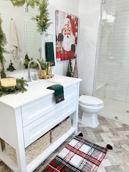 Christmas bathroom decor, Santa canvas 

#LTKGiftGuide #LTKhome #LTKHoliday