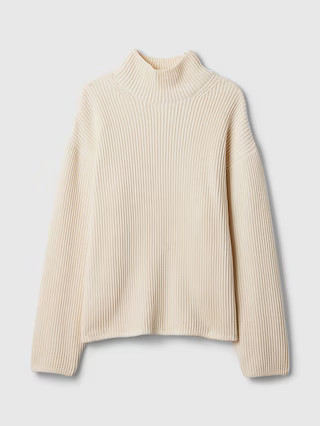 Oversized Split-Hem Mockneck Sweater | Gap (US)