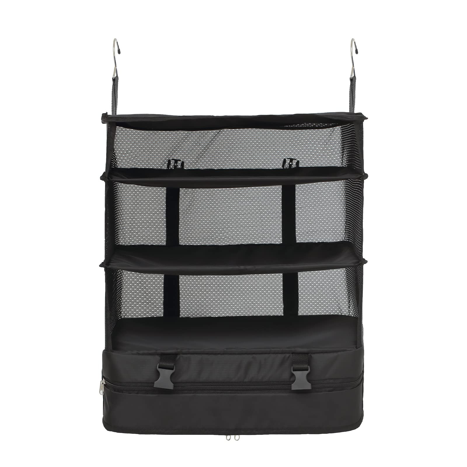 Surblue Hanging Closet Storage Bag Collapsible 3-Shelf Washable Oxford Fabric with 2 Hooks (XL 17... | Amazon (US)