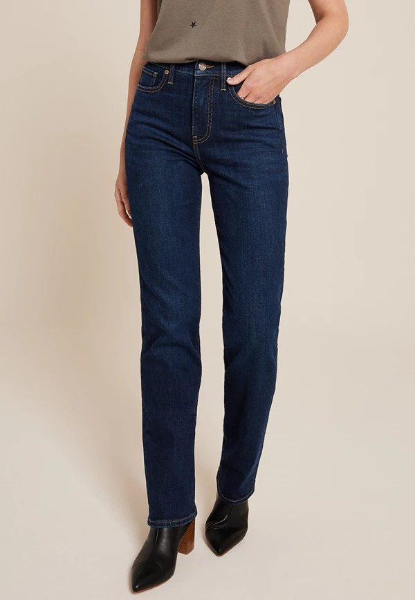 m jeans by maurices™ Dark High Rise Sculpt Straight Jean | Maurices