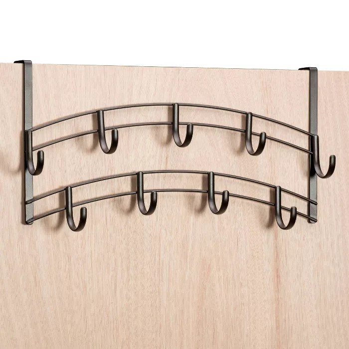 Lynk Over Door Accessory Holder - Scarf, Belt, Hat, Jewelry Hanger - 9 Hook Organizer Rack - Bron... | Target