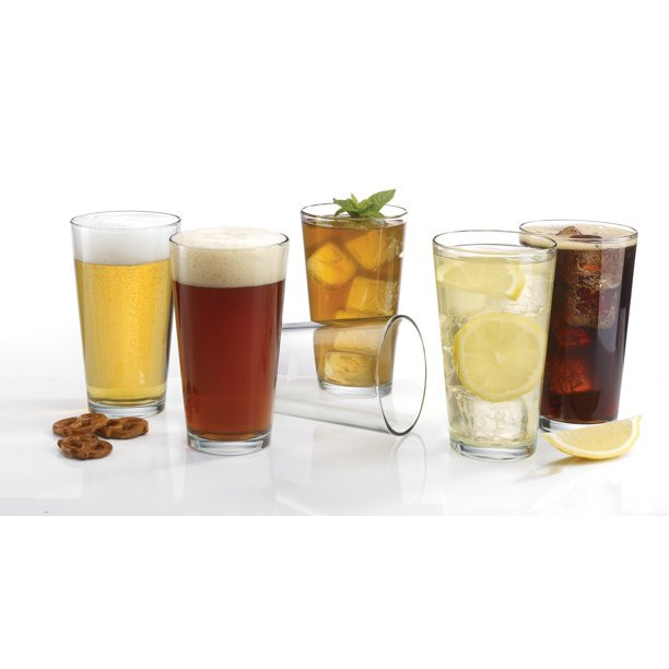 Luminarc 16 oz. Clear Drinking Cooler 12 PC Glassware Set - Walmart.com | Walmart (US)