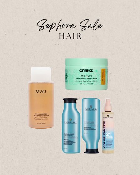Sephora Sale : Hair 
Ouai Detox Shampoo
Amika the Kure hair mask 
Pureology strength cure shampoo / conditioner / leave in conditioner set 



#LTKfindsunder100 #LTKxSephora #LTKbeauty
