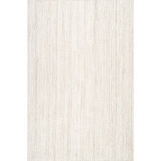 nuLOOM Rigo Chunky Loop Jute Off-White 9 ft. x 12 ft. Area Rug-TAJT03B-9012 - The Home Depot | The Home Depot