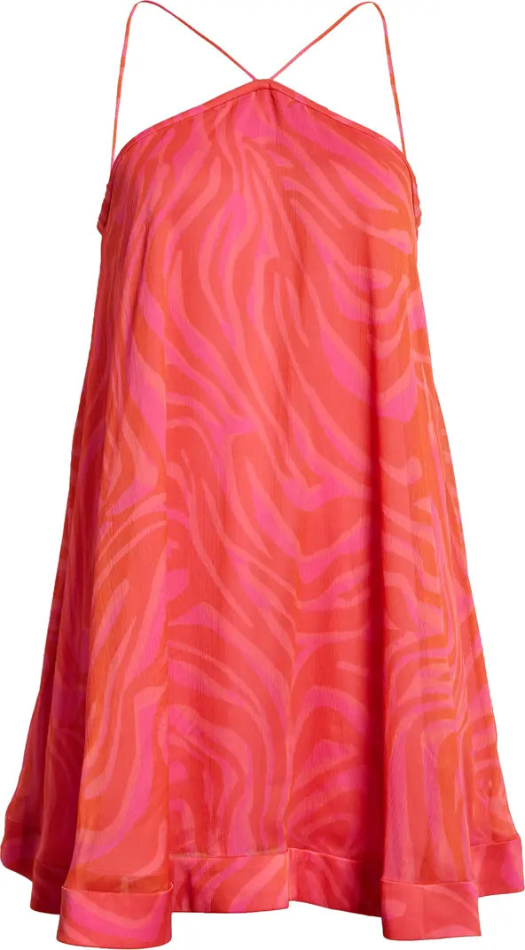 ALEXIS Corso Chiffon Halter Neck Minidress | Nordstrom | Nordstrom