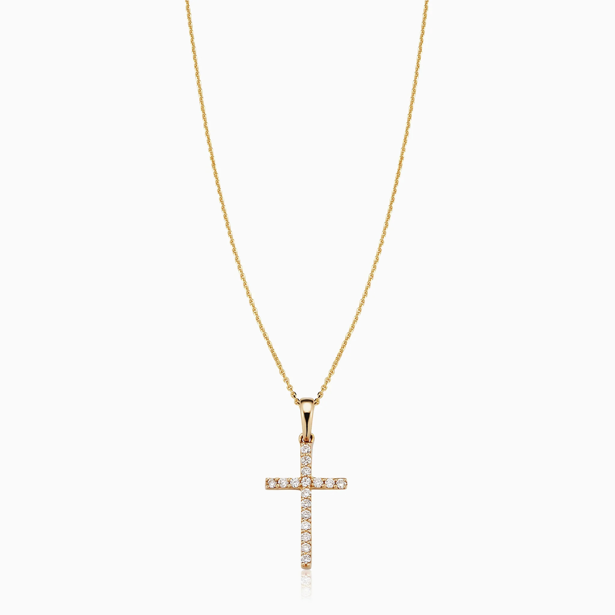 Faith Diamond Cross Pendant Necklace | Oradina