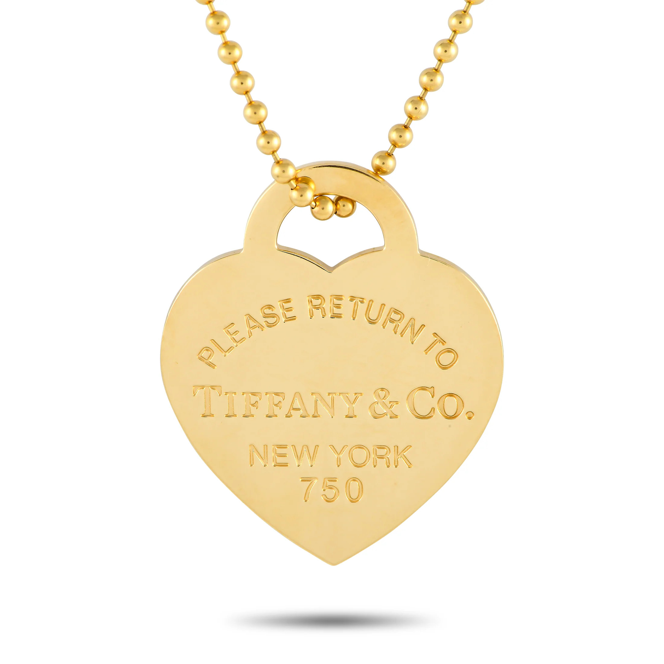 Tiffany & Co. Return to Tiffany 18K Yellow Gold Heart Tag Necklace TI06-091324 | Shop Simon
