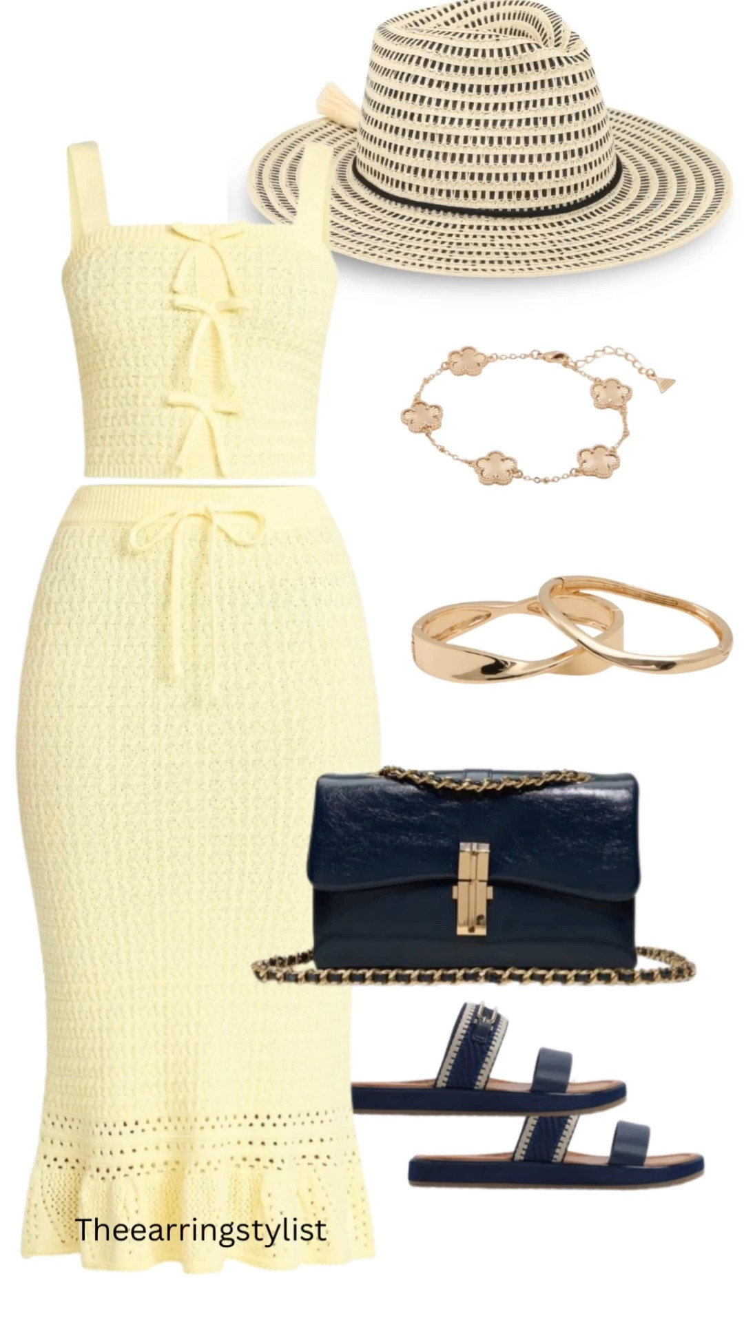 Soft, feminine, and just the right amount of bold 💛✨ This spring fashion trend is all about pairing soft, dainty shades with rich statement colors. Think butter yellow styled with deep navy for a look that feels fresh, polished, and effortlessly chic.

I love how this buttery yellow dress brings that soft, romantic vibe, while the navy hat adds a bold contrast that instantly elevates the outfit. It’s the perfect balance of delicate and striking for spring style.

Best part? This entire look is chic on a budget. The dress and hat are from Walmart, and the shoes, bag, and accessories are also from Aldo—proving you don’t have to spend a fortune to look stylish this season.

Spring styling tip: Don’t be afraid to mix soft pastels with deeper tones for a look that stands out while still feeling light and feminine. 💫

#LTKSpringStyle #WalmartFashion #SpringColorTrends #ChicOnABudget #Over40Style

#LTKSeasonal #LTKOver40 #LTKootd