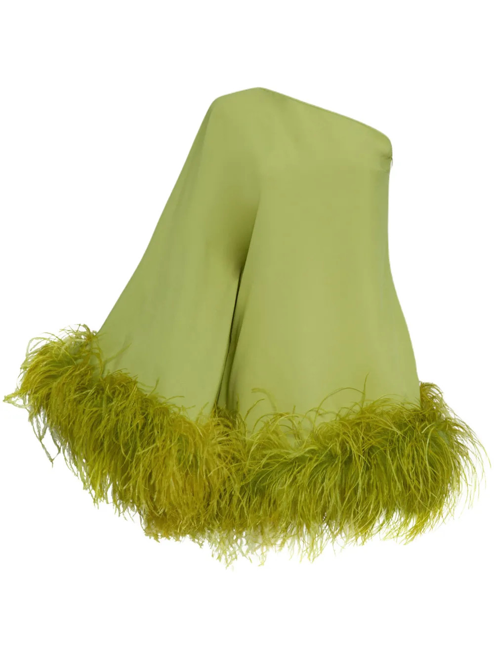 Taller Marmo Piccolo Ubud feather-trim Minidress | Green | FARFETCH | Farfetch Global